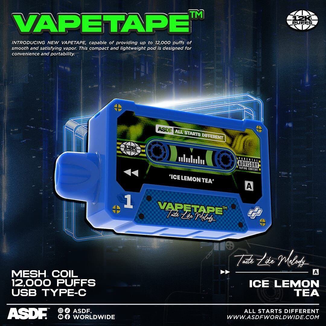 Vapetape-12000-Puffs-Ice-Lemon-Tea-(SG VAPE COD)