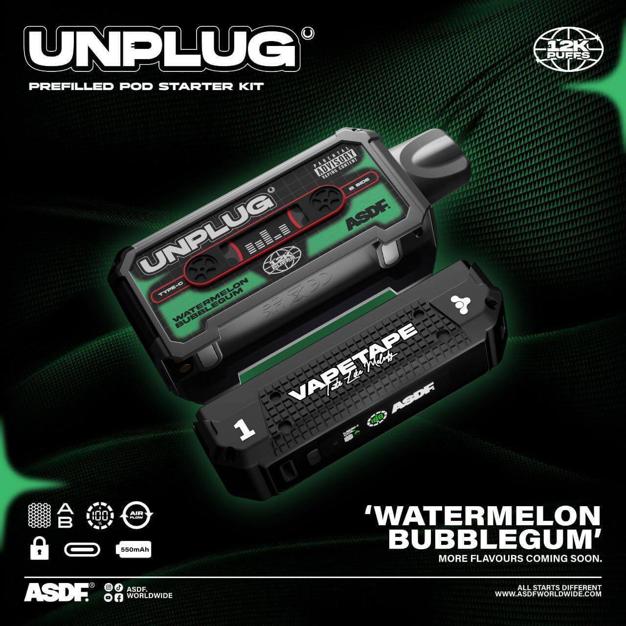 vapetape-unplug-12000-watermelon-bubblegum_(SG VAPE COD)