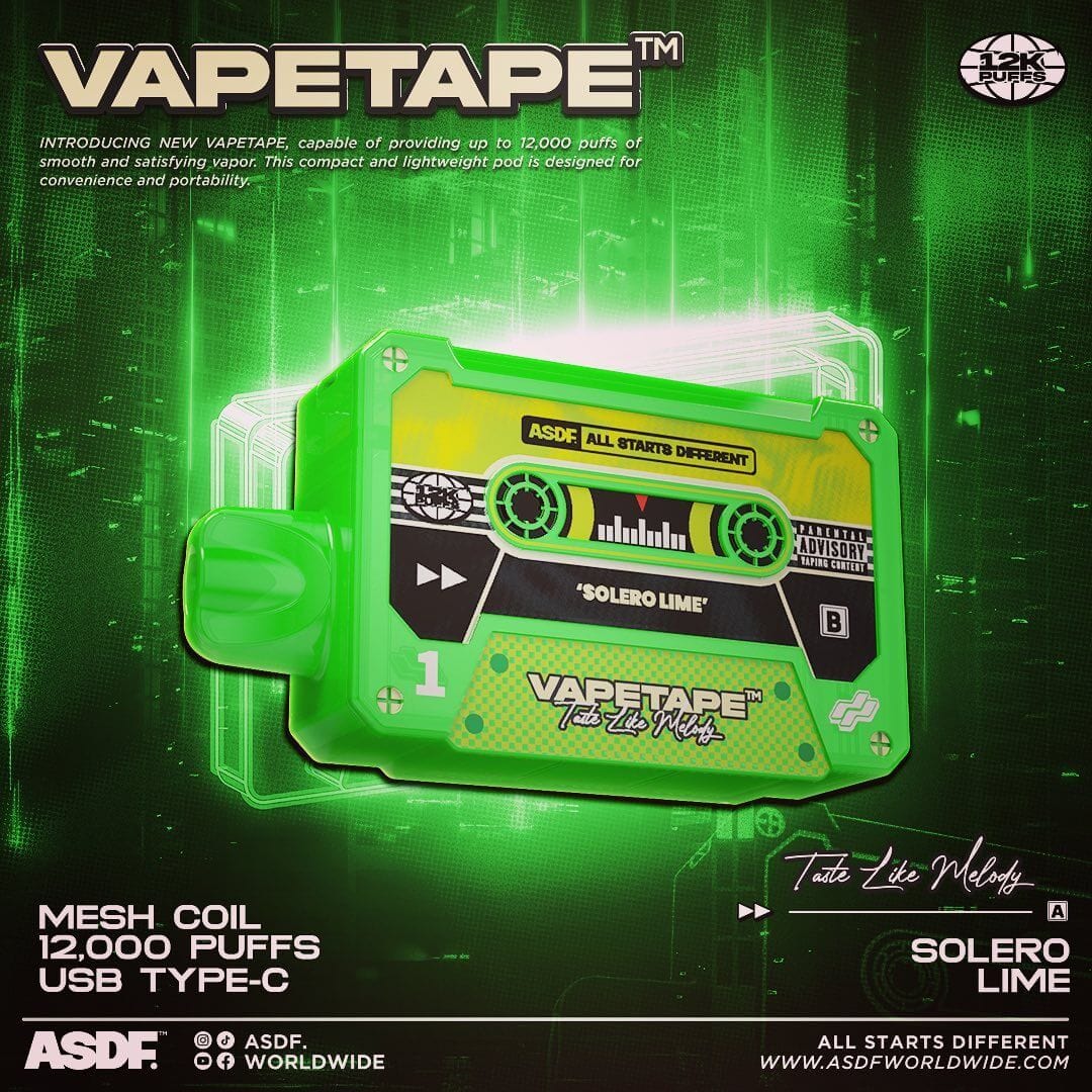 Vapetape-12000-Puffs-Solero-Lime-(SG VAPE COD)