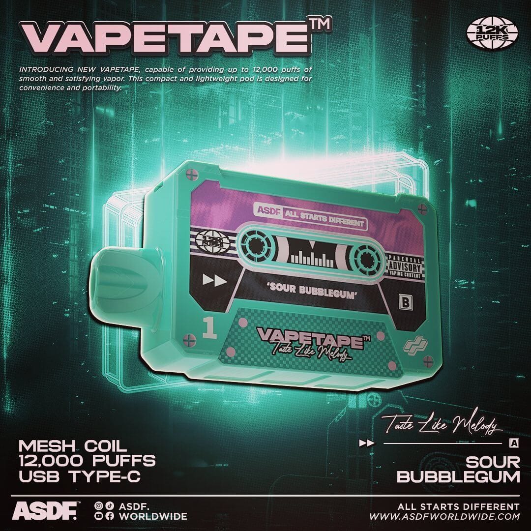 Vapetape-12000-Puffs-Sour-Bubblegum-(SG VAPE COD)