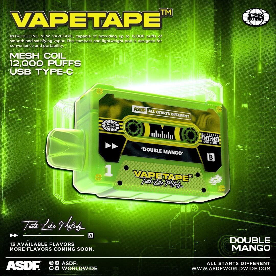 Vapetape-12000-Puffs-Double-Mango-(SG VAPE COD)