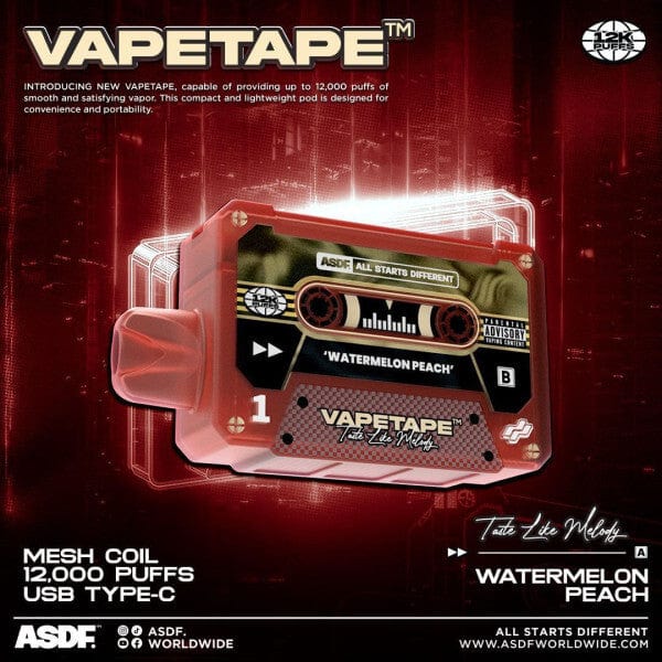 Vapetape-12000-Puffs-Watermelon-Peach-(SG VAPE COD)